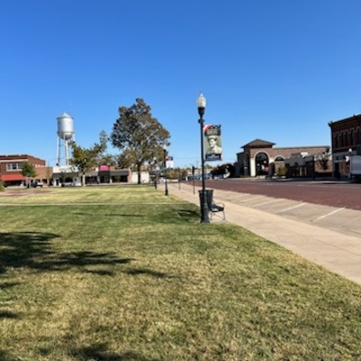 Veterans Banners around the Courthouse Square